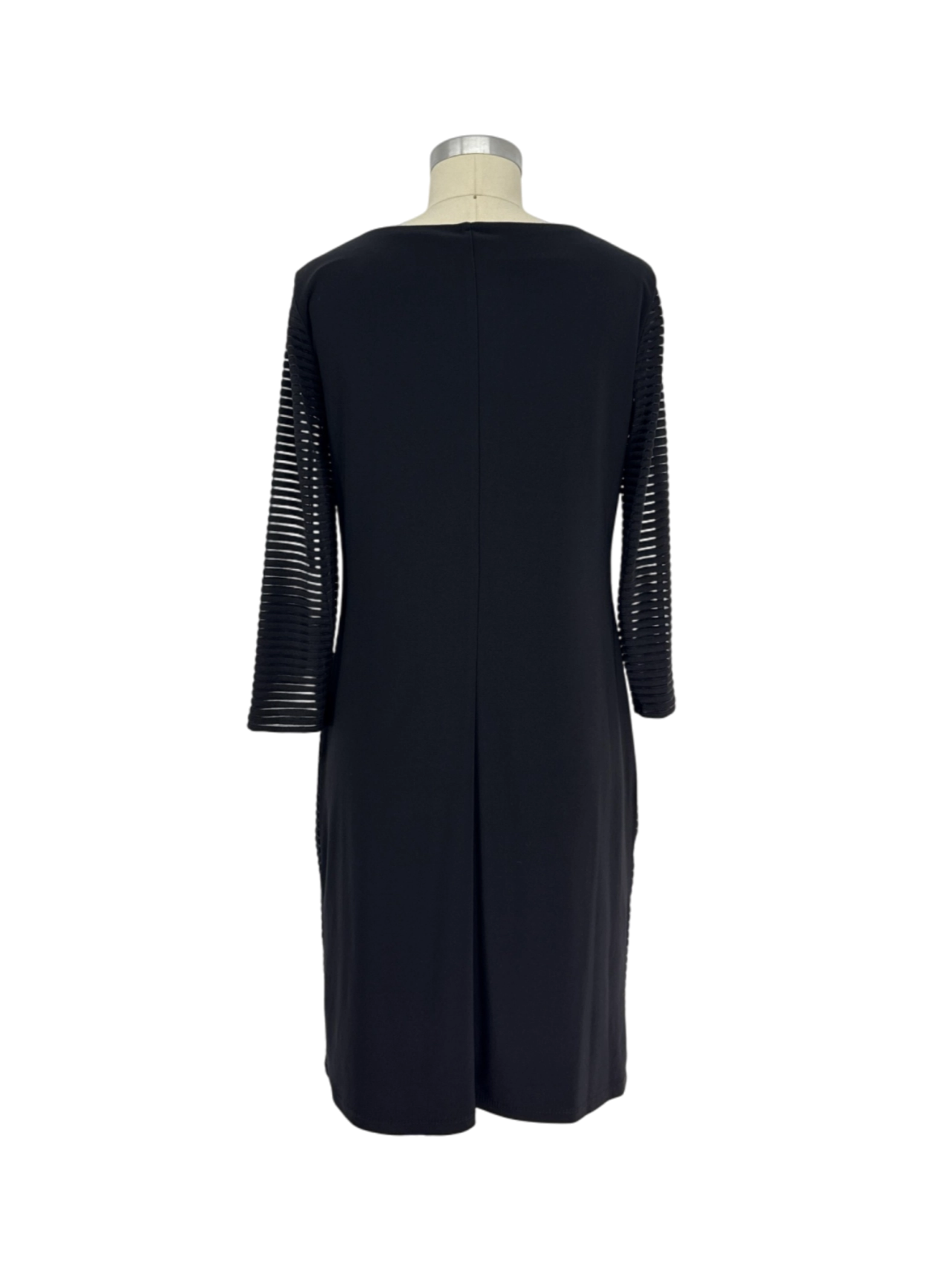 nine west black dress NINE WEST Women's Smocked Sleeve Velvet Shift Dress Black S NWT